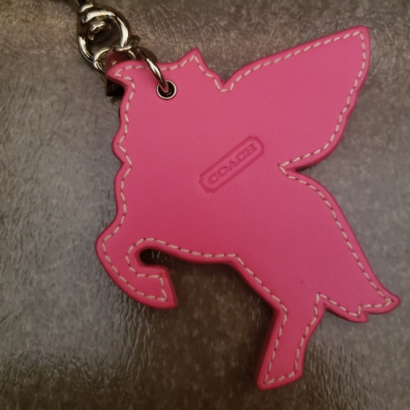 Coach Leather Pegasus Unicorn Keychain FOB~ RARE - Picture 4 of 4
